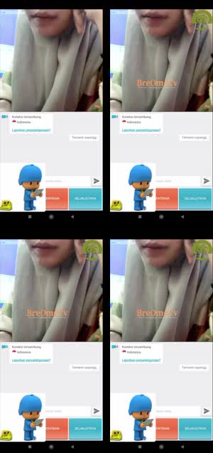 Cewe hijab lagi jaga konter